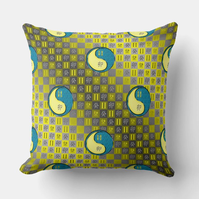 Gemini & Water Rabbit Cushion (Front)