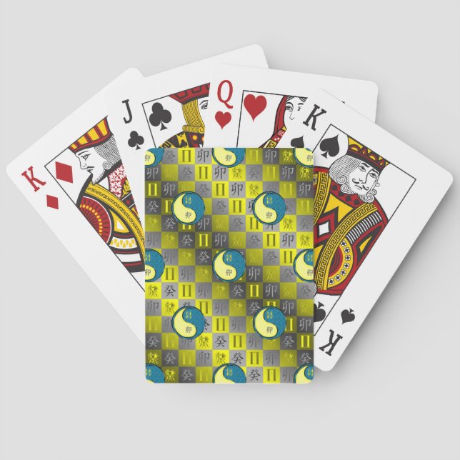 Gemini & Water Rabbit Playing Cards (Back)