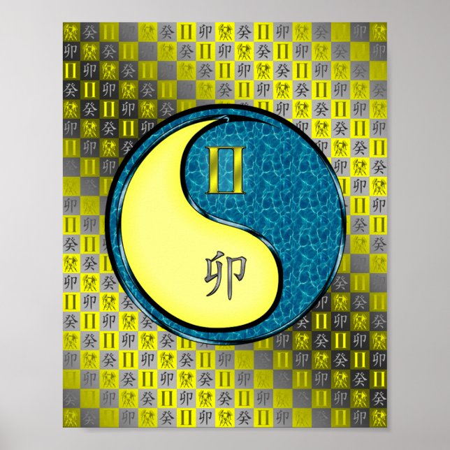 Gemini & Water Rabbit Poster (Front)