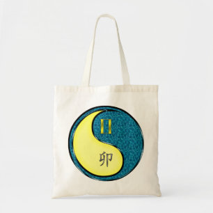 Gemini & Water Rabbit Tote Bag