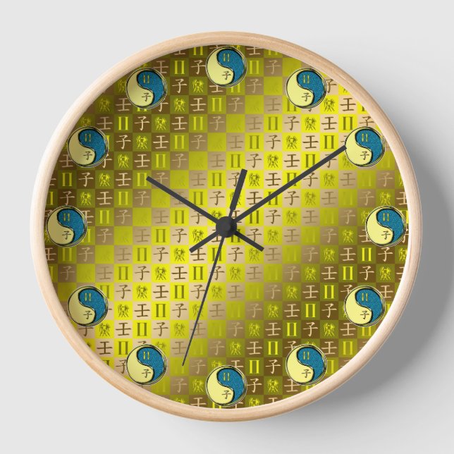 Gemini & Water Rat Clock (Front)