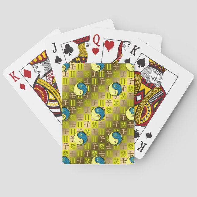 Gemini & Water Rat Playing Cards (Back)