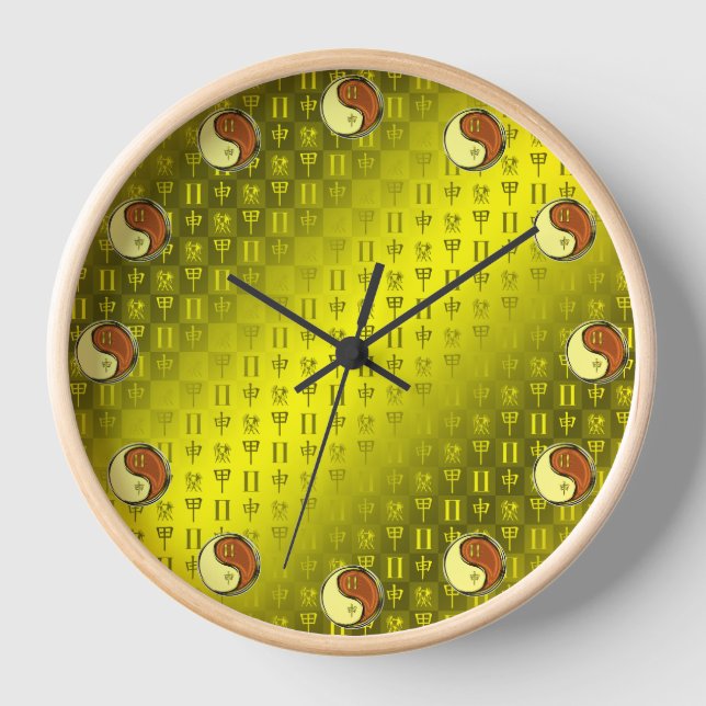 Gemini & Wood Monkey Clock (Front)