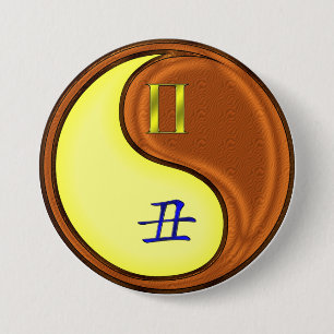 Gemini & Wood Ox 7.5 Cm Round Badge