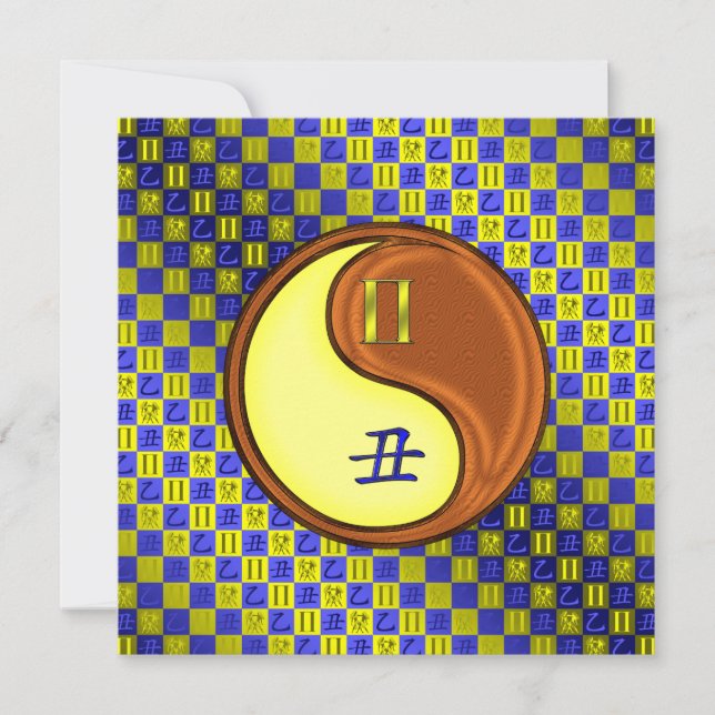 Gemini & Wood Ox Card (Front)