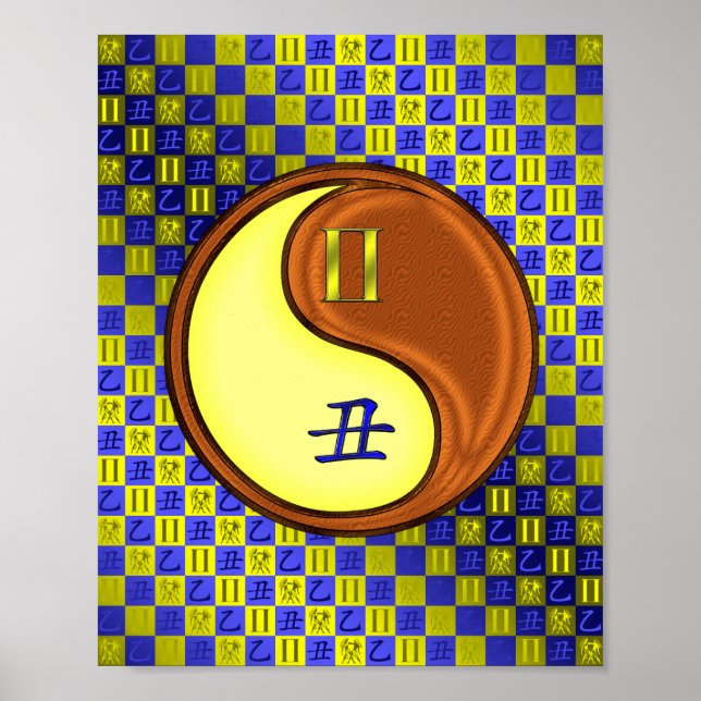 Gemini & Wood Ox Poster (Front)