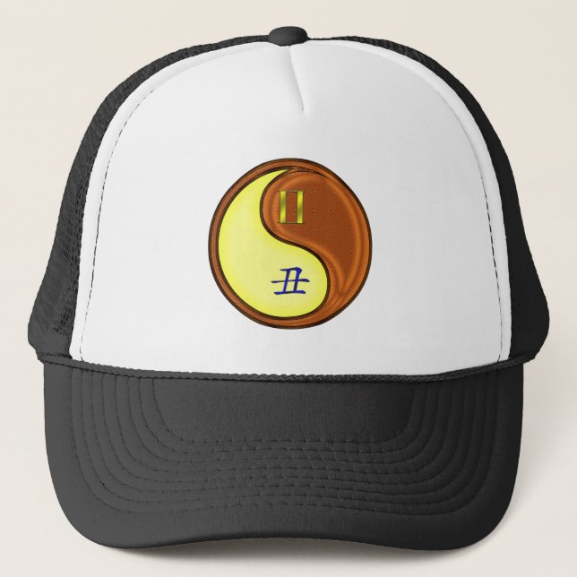 Gemini & Wood Ox Trucker Hat (Front)