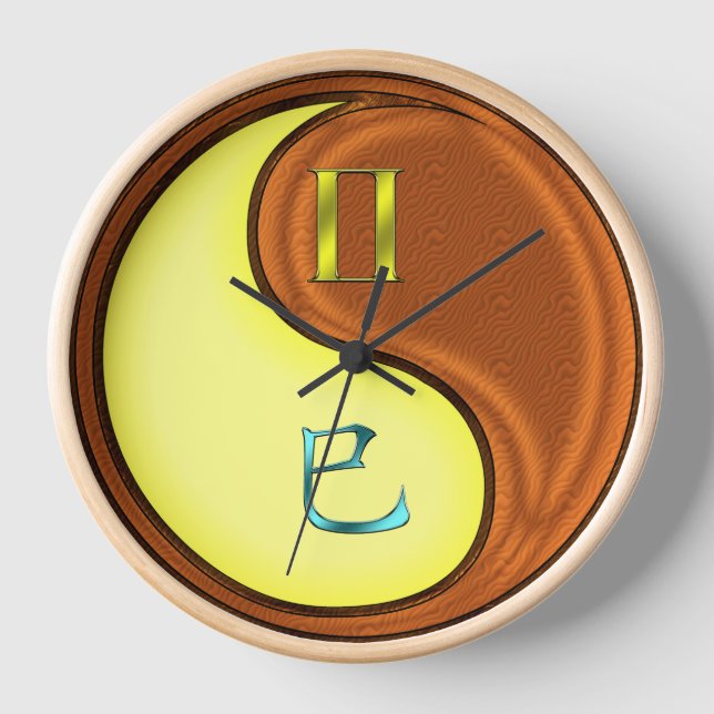 Gemini & Wood Snake Clock (Front)