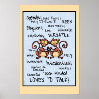 Gemini wordcloud poster