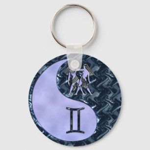 Gemini Yin Yang Key Ring