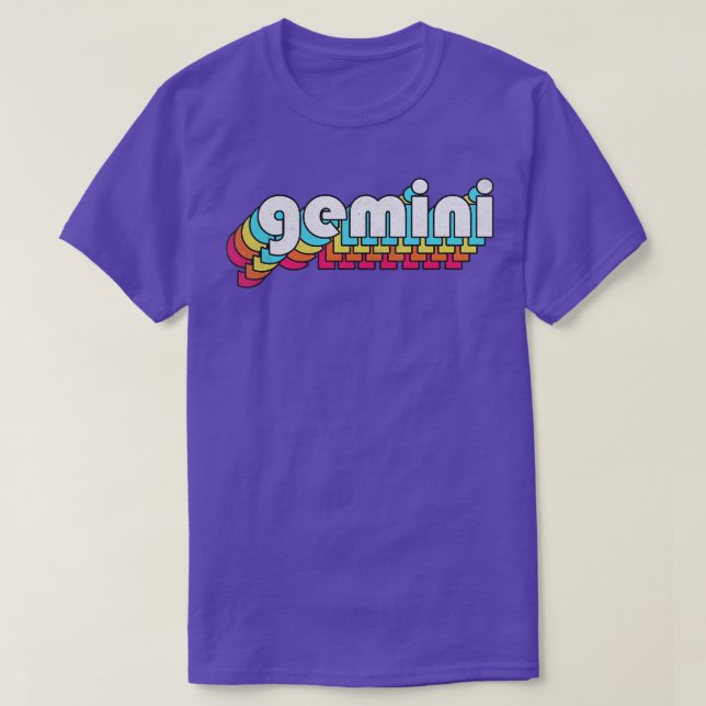 Gemini Zodiac Astrological Sign Design T-Shirt (Design Front)