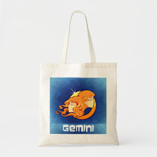 Gemini Zodiac Astrology Symbol Tote Bag (Front)
