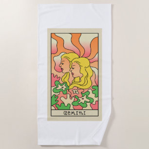 Gemini Zodiac Beach Towel