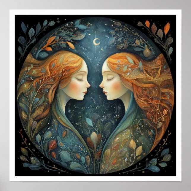 Gemini Zodiac Birth Sign Astrology Celestial (Front)