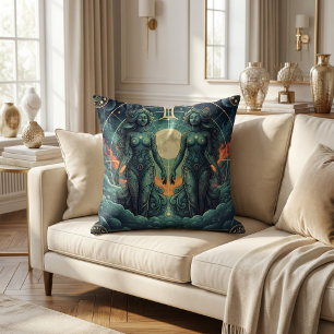 Gemini Zodiac Celestial Cushion