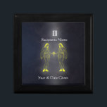 Gemini Zodiac Collection Jewellery Box<br><div class="desc">Our Zodiac Jewellery Boxes have Fully Customisable text,  Allowing you to personalise each beautiful Jewellery Box however you wish. Making it,  the Perfect Gift in of itself,  or as a luxury presentation box,  to match our Zodiac Pendants and Necklaces</div>