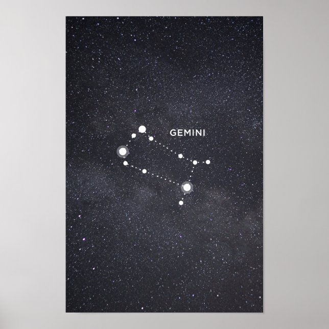 Gemini Zodiac Constellation Poster (Front)