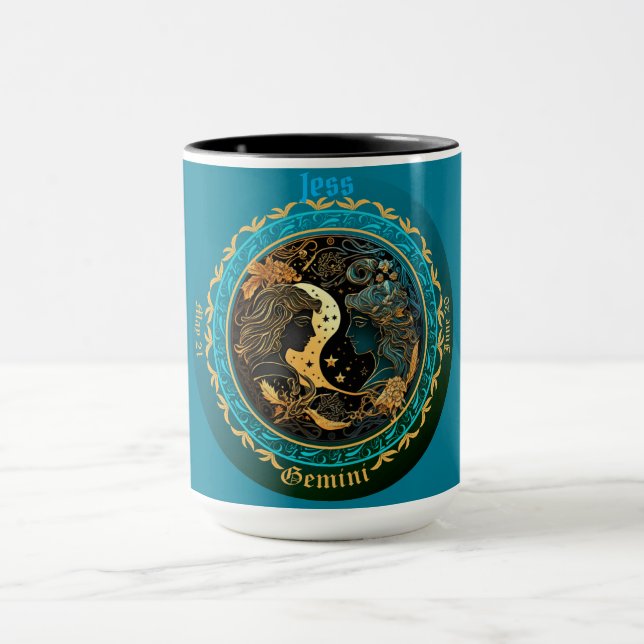 Gemini Zodiac Customisable Mug (Center)