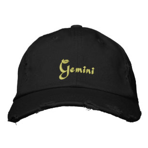Gemini Zodiac Embroidered Cap / Hat