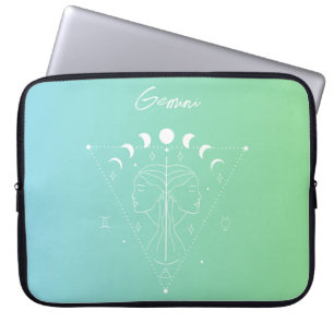 Gemini zodiac horoscope star sign gradient laptop sleeve