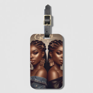 Gemini Zodiac Musician Trumpet Luggage Tag
