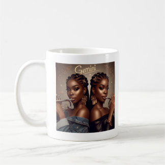 Gemini Zodiac Musician Trumpet Tri-Blend Shirt Coffee Mug