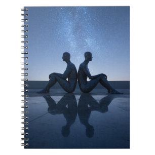Gemini Zodiac Notebook – Cosmic Twins