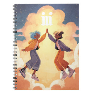 Gemini Zodiac Notebook – Playful Twin Energy