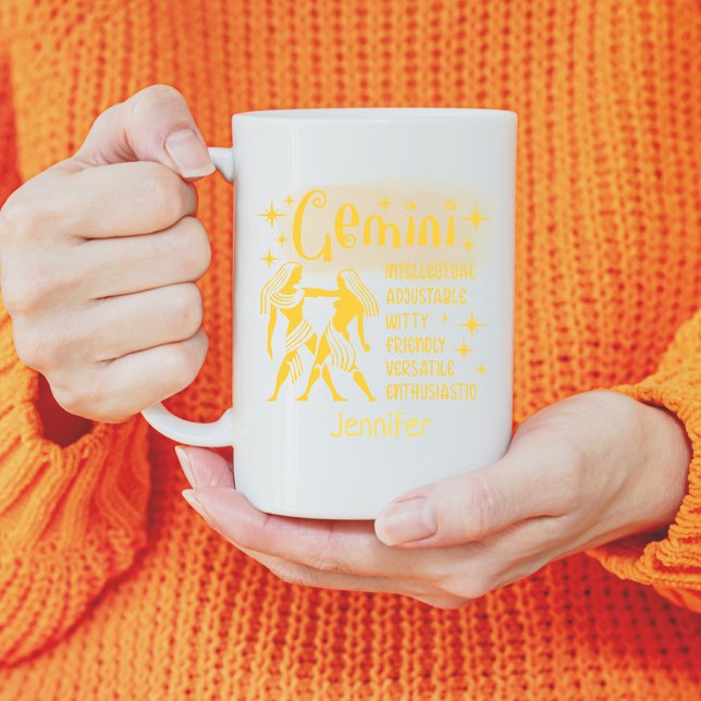 Gemini Zodiac Personalised Traits Horoscope Coffee Mug (Creator Uploaded)
