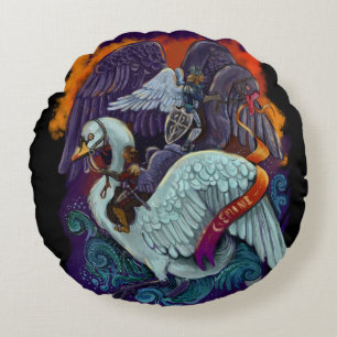 Gemini~zodiac Round Cushion