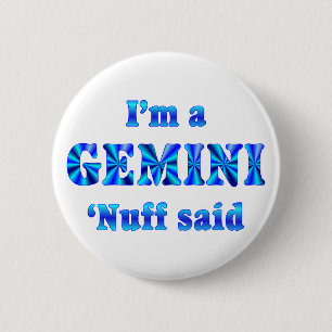 Gemini Zodiac Sign 6 Cm Round Badge