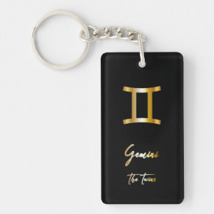 Gemini Zodiac Sign Acrylic Keychain