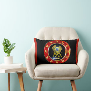 Gemini Zodiac Sign Astrology Lumbar Cushion