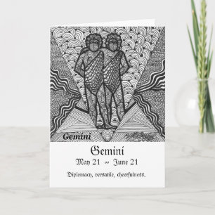Gemini  (Zodiac sign) Card