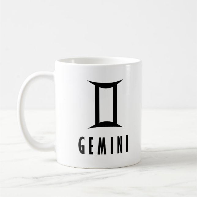 Gemini zodiac sign coffee mug (Left)