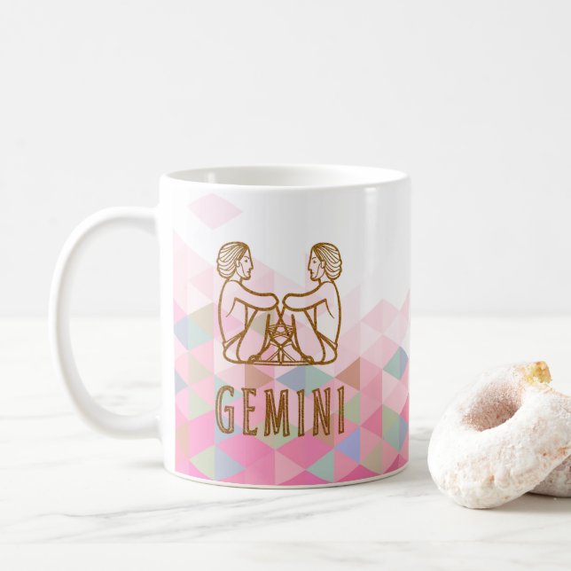 Gemini Zodiac Sign Coffee Mug (With Donut)
