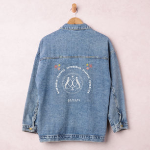 GEMINI Zodiac Sign Denim Jacket