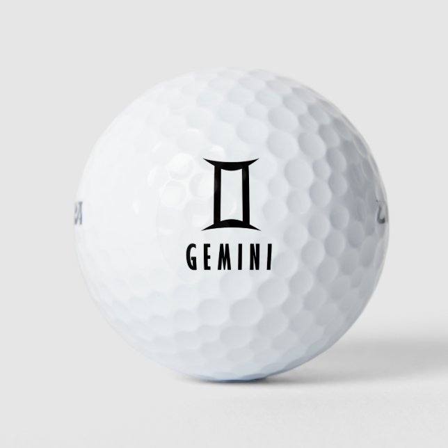 Gemini zodiac sign golf balls (Front)