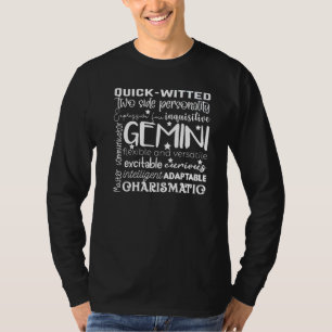 Gemini Zodiac Sign Graphic For Women Summer Tops