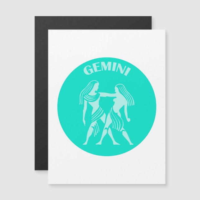 Gemini, Zodiac Sign, Horoscope, Astrology Magnetic Invitation (Front/Back)
