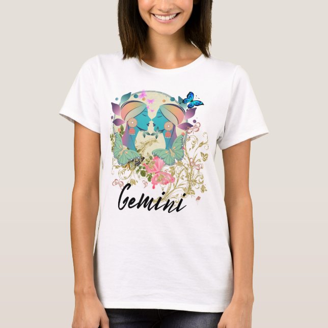 Gemini Zodiac Sign Horoscope Astrology Women's  T-Shirt (Front)