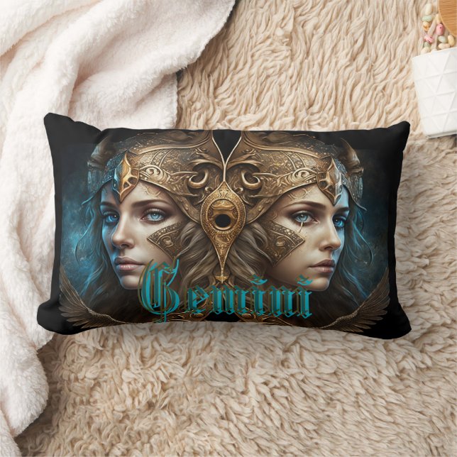 Gemini Zodiac Sign Lumbar Cushion (Blanket)