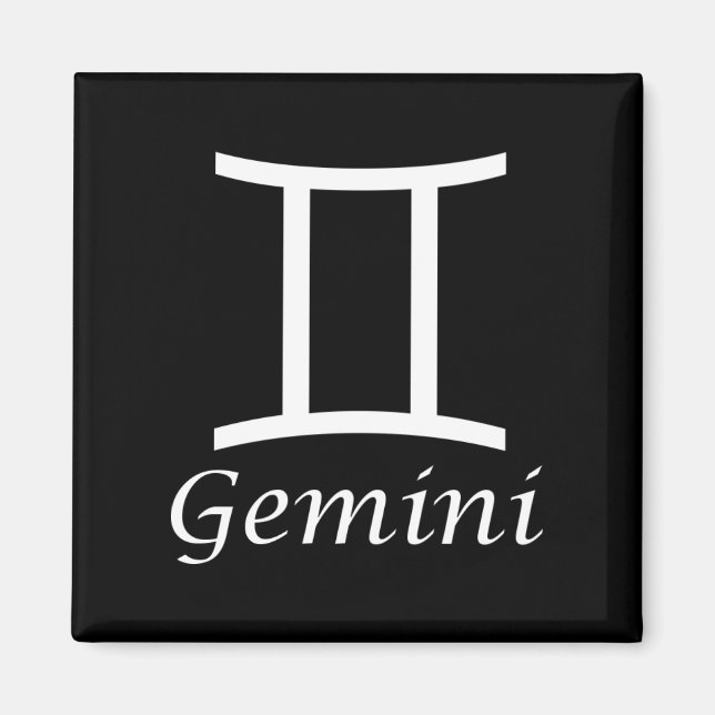 ‘Gemini’ Zodiac Sign Magnet (Front)