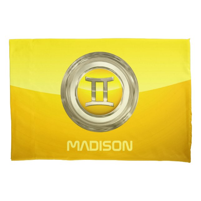 Gemini Zodiac Sign Pillowcase (Front)