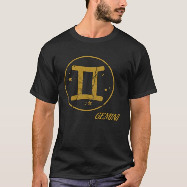 Gemini Zodiac Sign Symbol Astrology T-Shirt (Front)