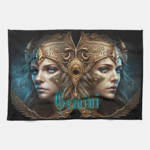 Gemini Zodiac Sign Tea Towel