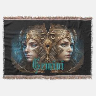 Gemini Zodiac Sign Throw Blanket