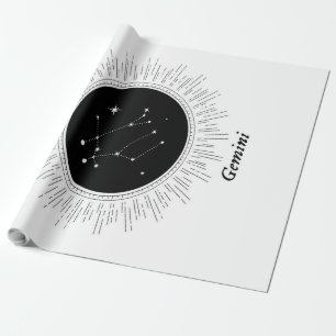 Gemini Zodiac Signs Canvas Great Gifts for decor Wrapping Paper