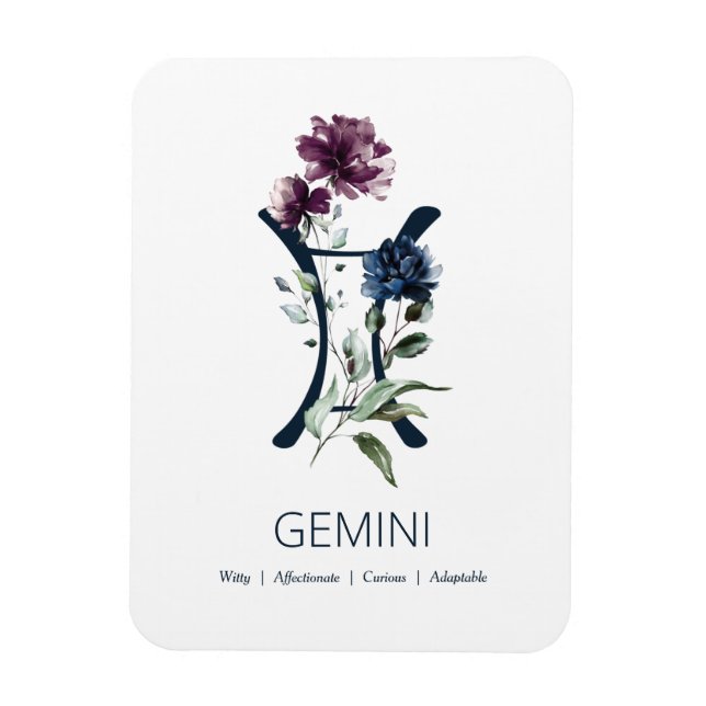 Gemini Zodiac Symbol Magnet (Vertical)
