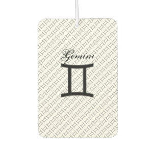 Gemini Zodiac Symbol Standard by Kenneth Yoncich Car Air Freshener